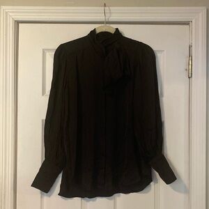OLIVACEOUS Black Botton Down Shirt